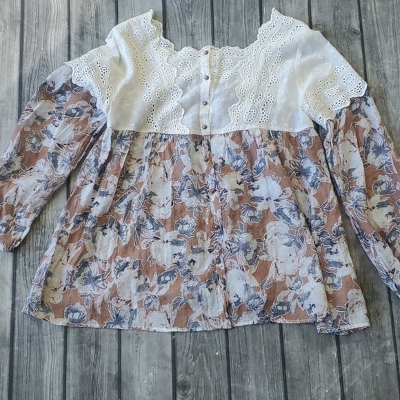 Oddy Boho Babydoll Top Sz Large - Picture 5 of 8